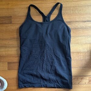 Lululemon Athletica Black Ribbed Tank Top